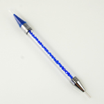 Rhinestone Biz Dual Ended Nail Dotting Pen with Clear Case - Blue