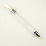 Rhinestone Biz Dual Ended Nail Dotting Pen with Clear Case - Clear