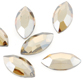 SWAROVSKI® ELEMENTS (2200) Navette Flat Back Rhinestones 4x2mm Crystal Golden Shadow