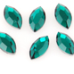 SWAROVSKI® ELEMENTS (2200) Navette Flat Back Rhinestones 8x4mm Emerald