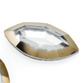 SWAROVSKI® ELEMENTS (2200/I) Rimmed Navette Hot Fix Rhinestones 8x4mm Crystal Clear with Dorado Rim