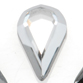 SWAROVSKI® ELEMENTS (2300/I) Rimmed Drop Hot Fix Rhinestones 8x4.8mm Crystal Clear with Light Chrome Rim