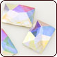 Swarovski Crystal - Flat Back Cosmic Rectangle (S2520) 14x10mm Crystal AB