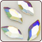 SWAROVSKI® ELEMENTS (2797) Diamond Leaf Flat Back 8x4mm Crystal AB