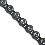 VALUE BRIGHT™ Plastic Rhinestone Banding 1 Row PP26 (SS13) Black Diamond - Black