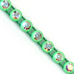 VALUE BRIGHT™ Plastic Rhinestone Banding 1 Row PP26 (SS13) Crystal AB - Acid Green