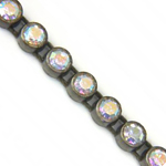 VALUE BRIGHT™ Plastic Rhinestone Banding 1 Row PP26 (SS13) Crystal AB - Antique Gold