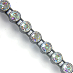 VALUE BRIGHT™ Plastic Rhinestone Banding 1 Row PP26 (SS13) Crystal AB - Grey