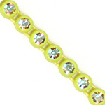 VALUE BRIGHT™ Plastic Rhinestone Banding 1 Row PP26 (SS13) Crystal AB - Lemon