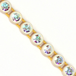 VALUE BRIGHT™ Plastic Rhinestone Banding 1 Row PP26 (SS13) Crystal AB - Natural Sand