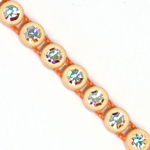 VALUE BRIGHT™ Plastic Rhinestone Banding 1 Row PP26 (SS13) Crystal AB - Orange