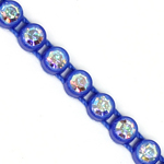 VALUE BRIGHT™ Plastic Rhinestone Banding 1 Row PP26 (SS13) Crystal AB - Royal Blue