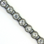 VALUE BRIGHT™ Plastic Rhinestone Banding 1 Row PP26 (SS13) Crystal Clear - Antique Gold