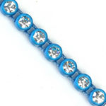 VALUE BRIGHT™ Plastic Rhinestone Banding 1 Row PP26 (SS13) Crystal Clear - Aqua