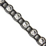 VALUE BRIGHT™ Plastic Rhinestone Banding 1 Row PP26 (SS13) Crystal Clear - Black