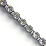 VALUE BRIGHT™ Plastic Rhinestone Banding 1 Row PP26 (SS13) Crystal Clear - Grey