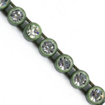 VALUE BRIGHT™ Plastic Rhinestone Banding 1 Row PP26 (SS13) Crystal Clear - Khaki