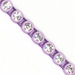 VALUE BRIGHT™ Plastic Rhinestone Banding 1 Row PP26 (SS13) Crystal Clear - Lilac