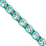 VALUE BRIGHT™ Plastic Rhinestone Banding 1 Row PP26 (SS13) Crystal Clear - Mint