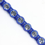 VALUE BRIGHT™ Plastic Rhinestone Banding 1 Row PP26 (SS13) Crystal Clear - Royal Blue