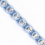 VALUE BRIGHT™ Plastic Rhinestone Banding 1 Row PP26 (SS13) Crystal Clear - Sky Blue