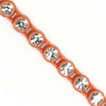 VALUE BRIGHT™ Plastic Rhinestone Banding 1 Row PP26 (SS13) Crystal Clear - Terracotta