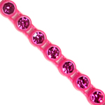 VALUE BRIGHT™ Plastic Rhinestone Banding 1 Row PP26 (SS13) Fuchsia - Fluorecent Pink