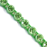 VALUE BRIGHT™ Plastic Rhinestone Banding 1 Row PP26 (SS13) Peridot - Grass Green