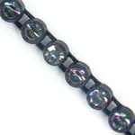 VALUE BRIGHT™ Plastic Rhinestone Banding 1 Row PP26 (SS13) Vitrail Medium - Black