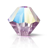 Preciosa® Rondelle Bicone Bead - 3mm Light Amethyst Glitter