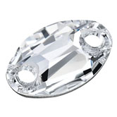 Preciosa® Oval 2H Sew-on Stones 24x17mm Crystal Clear