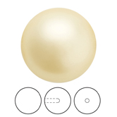 Preciosa® Nacre Round Pearl MAXIMA 1/2H - 8mm Pearl Effect Vanilla