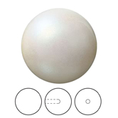 Preciosa® Nacre Round Pearl MAXIMA 1/2H - 12mm Pearlescent Cream