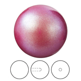 Preciosa® Nacre Round Pearl MAXIMA 1/2H - 10mm Pearlescent Red