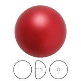 Preciosa® Nacre Button Pearl 1/2H - 10mm Pearl Effect Red