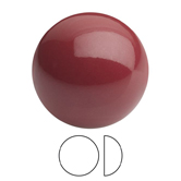 Preciosa® Nacre Pearl Round Cabochon - 8mm Crystal Cranberry