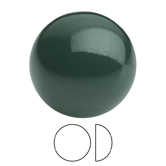 Preciosa® Nacre Pearl Round Cabochon - 8mm Crystal Malachite