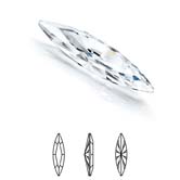 Preciosa® Slim Navette MAXIMA - 15x4mm Crystal Clear