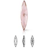 Preciosa® Slim Navette MAXIMA - 11x3mm Vintage Rose