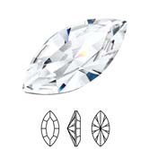 Preciosa® Navette MAXIMA - 8x4mm Crystal Clear