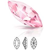 Preciosa® Navette MAXIMA - 8x4mm Light Rose