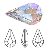 Preciosa® Point Back MAXIMA Fancy Stone - Pear 8x4.8mm Crystal AB