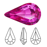 Preciosa® Point Back MAXIMA Fancy Stone - Pear 8x4.8mm Fuchsia