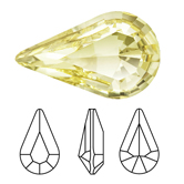 Preciosa® Point Back MAXIMA Fancy Stone - Pear 8x4.8mm Jonquil