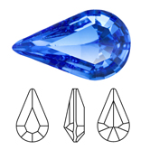 Preciosa® Point Back MAXIMA Fancy Stone - Pear 8x4.8mm Sapphire