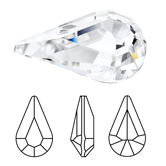 Preciosa® Point Back MAXIMA Fancy Stone - Pear 6x3.6mm Crystal Clear