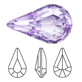 Preciosa® Point Back MAXIMA Fancy Stone - Pear 6x3.6mm Violet