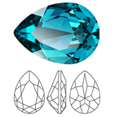 Preciosa® Baroque Pear MAXIMA - 6x4mm Blue Zircon