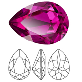 Preciosa® Baroque Pear MAXIMA - 8x6mm Fuchsia