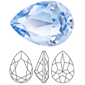 Preciosa® Baroque Pear MAXIMA - 6x4mm Light Sapphire